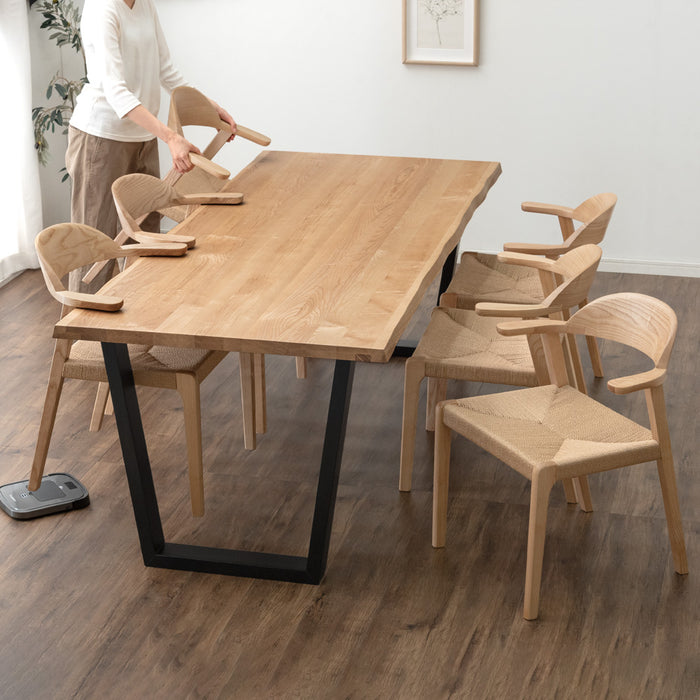 幅200］ダイニングテーブルセット 7点セット 6人掛け お掃除ロボット