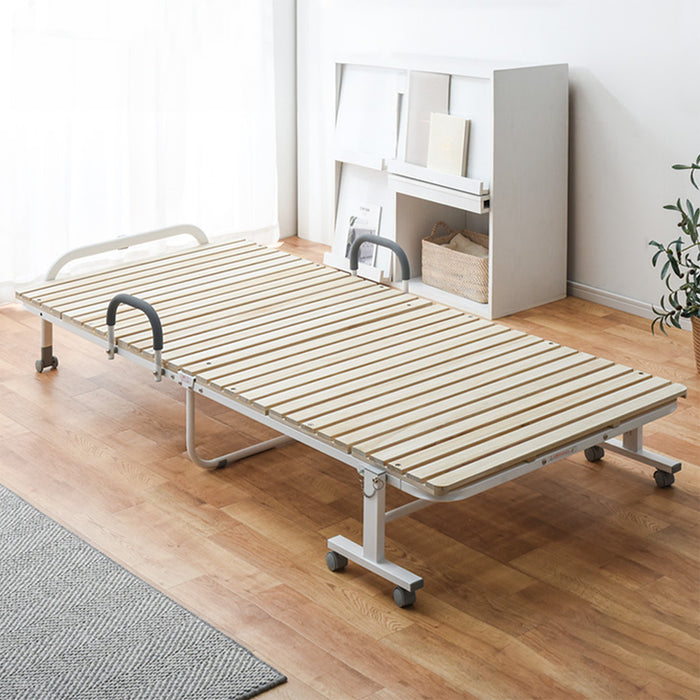 シングル] 折りたたみベッド 桐すのこ 33枚 キャスター付き *オリオン