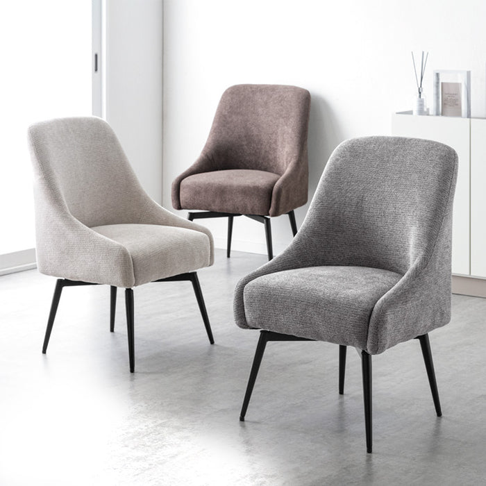 4脚セット］オートリターン 回転式 ダイニングチェア 肘付き 北欧