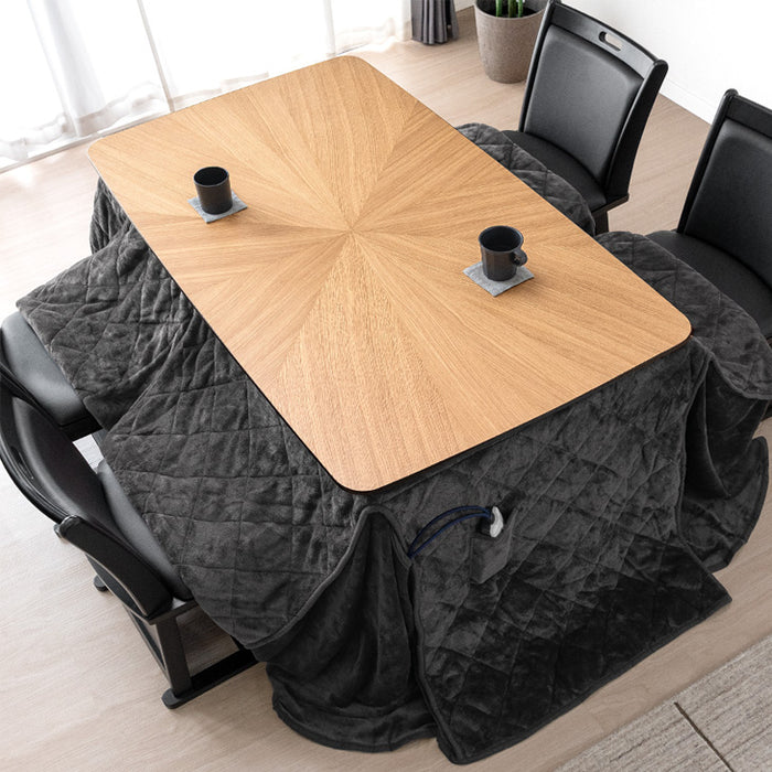 6点セット] [幅120×奥行75cm] ダイニングこたつ 4人掛け 手元