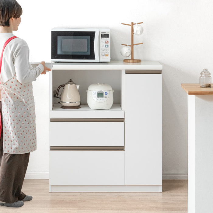 幅90cm] 国産 キッチンカウンター ハイタイプ 完成品 食器棚 キッチン