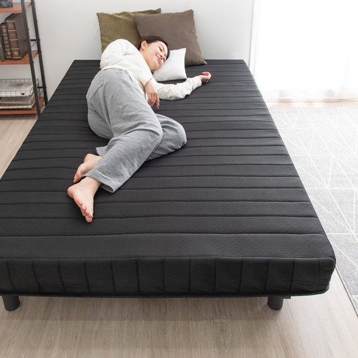 セミダブル］組み立て簡単 脚付きマットレス ボンネルコイル 高反発