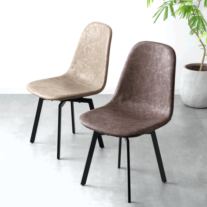 2脚セット] 立ち座りらくらく！ オートリターン ダイニングチェア回転