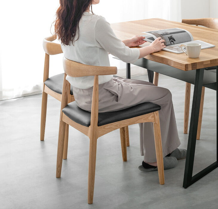 ≪選べる3タイプ≫［2脚セット］ダイニングチェア 天然木アッシュ 完成