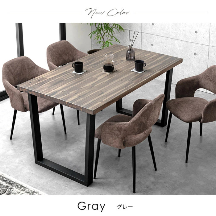 幅140］4人掛け 天然木 ダイニング5点セット 長方形 木製 アカシア