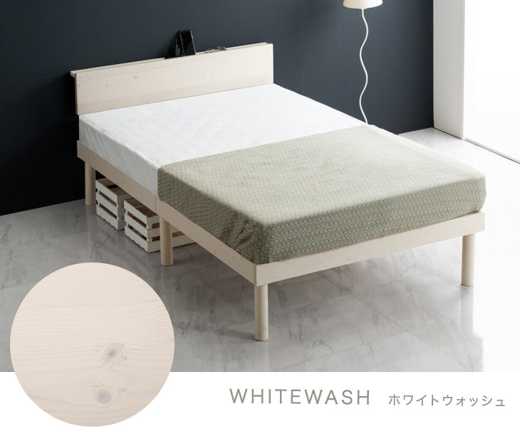 ≪累計80万台突破≫ [クイーン] 宮付きすのこベッド フレーム単品 2口