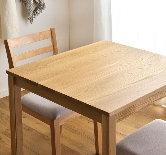 幅75×奥行75] ダイニングテーブル 単品 2人掛け 無垢材 国産【超大型