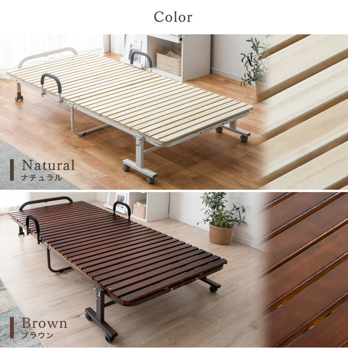 シングルワイド] 19万台突破!! 湿気に強い桐すのこ 折りたたみベッド