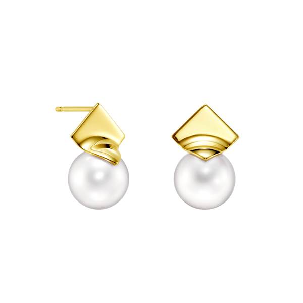 スクエアリーフ イヤリング EC-4323-18KYG|イヤリング/SQUARE LEAF