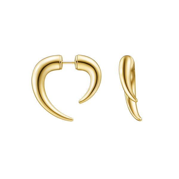 デインジャー ホーン プラス イヤリング EK-4428-18KYG|イヤリング