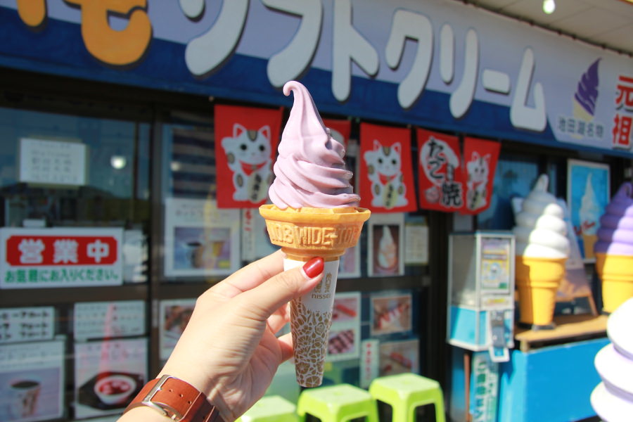 イッシー本舗｜池田湖を眺めながら味わう元祖むらさきいもソフト