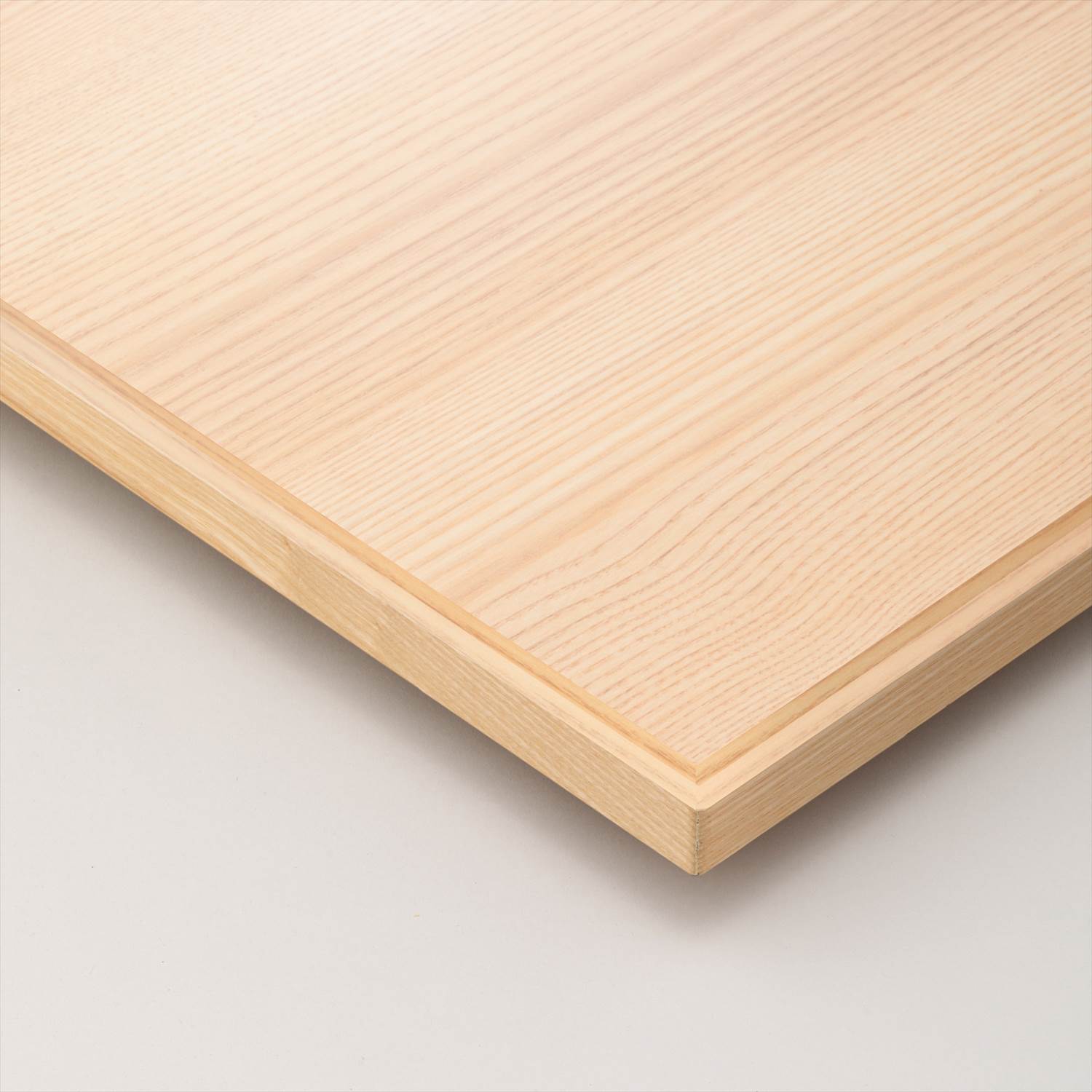 メラミン化粧板木縁巻き キリ面仕上げ アッシュ木目 t30｜店舗用