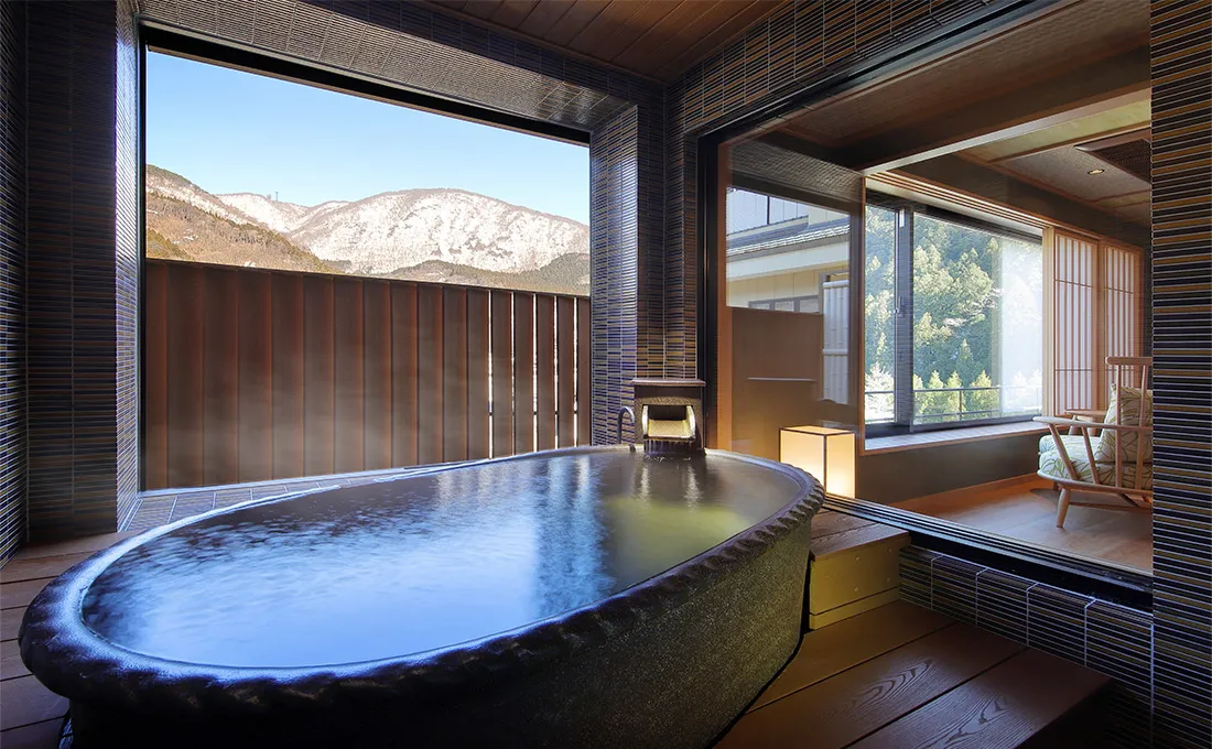 半露天風呂付き和洋室 そうてん | 山形県あつみ温泉旅館 | たちばなや