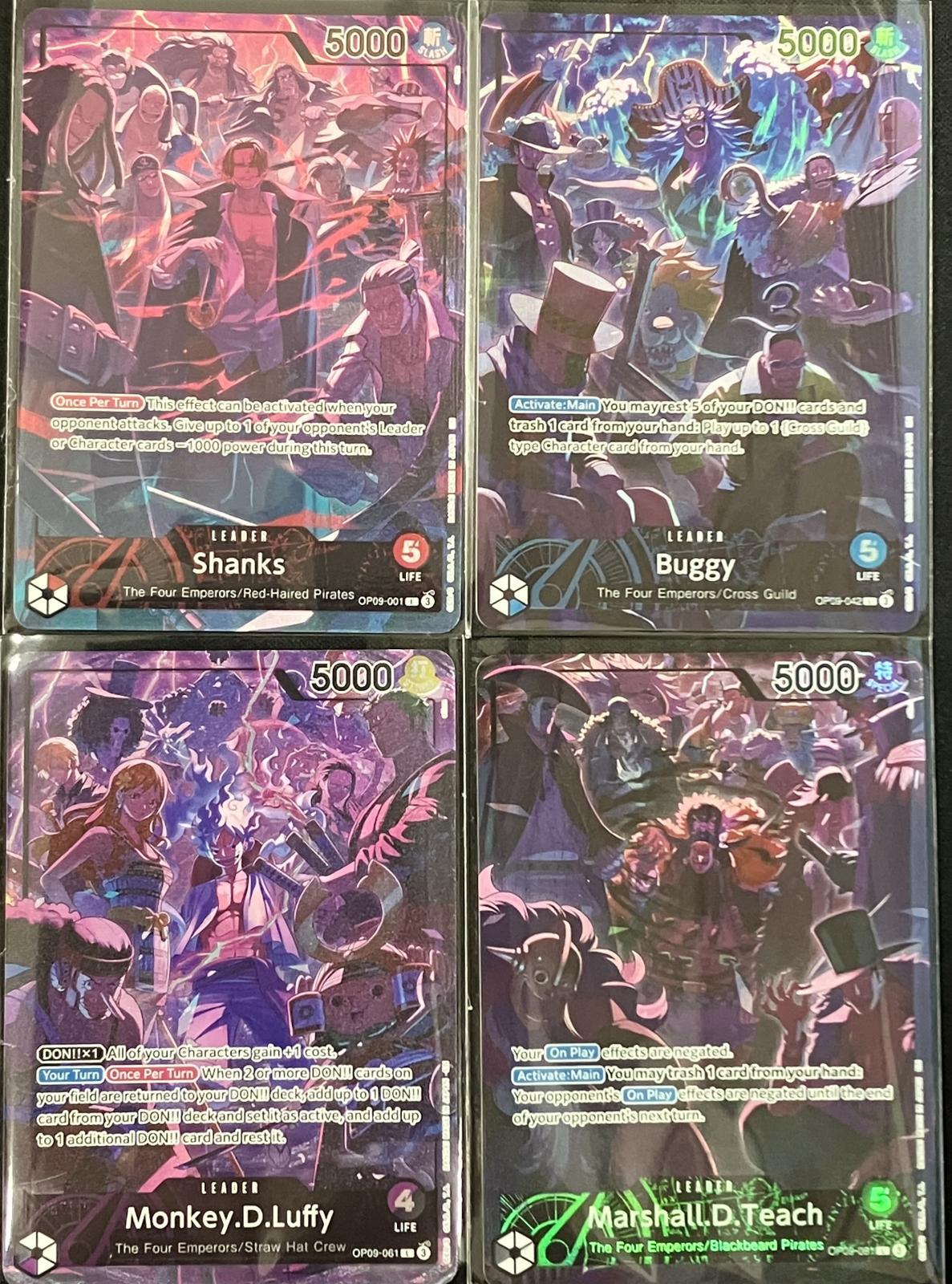 新四皇リーダー 4枚セット 【英語版】【英語版2nd Anniversary Set