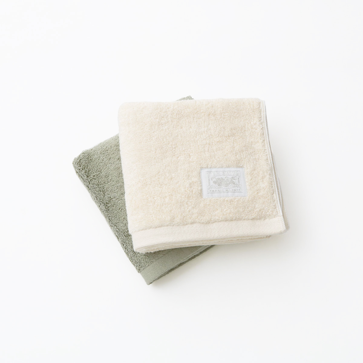 超甘撚りエクストラリッチフェイスタオル2枚セット(生成・麹塵)(FREE