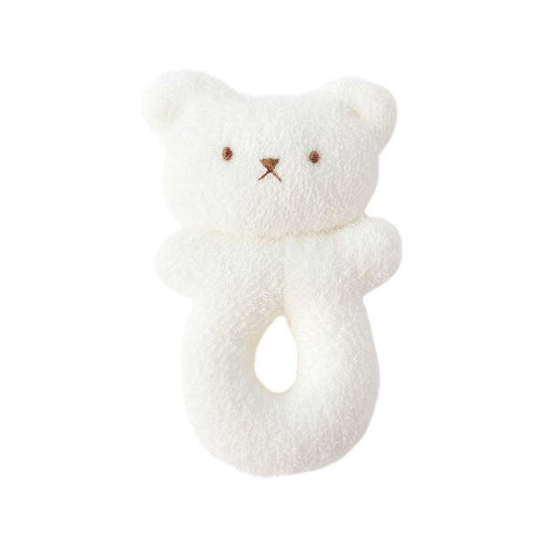 ベビーパイピングバスローブ&くまさんセット(ホワイト)(FREE