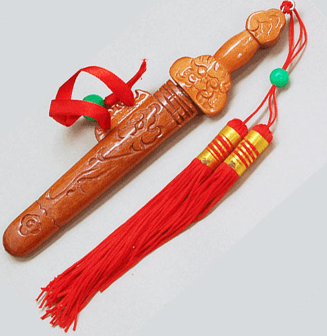 桃の木七星剣(T-14-15CM) - 横浜中華街天宝堂本店