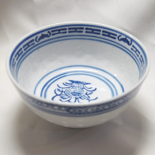 景徳鎮製 ホタル焼き 龍柄 平口湯碗（＝スープ碗） - 横浜中華街天宝堂本店