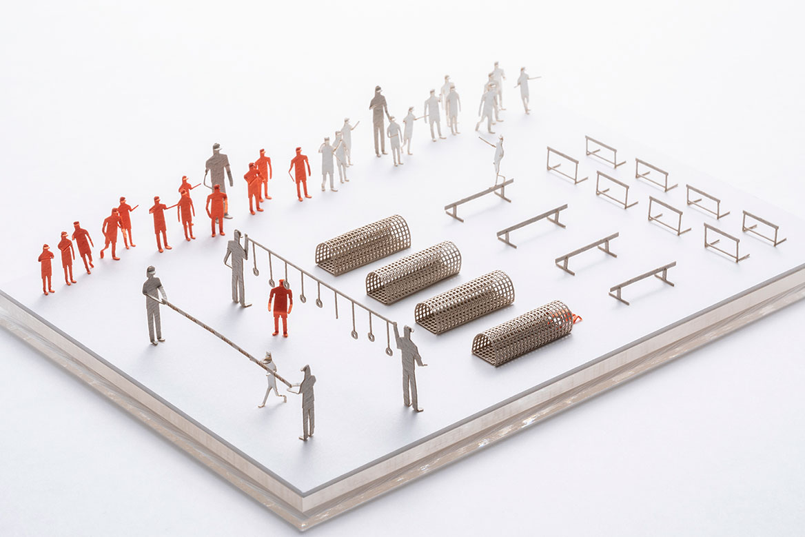 1/100建築模型用添景セット No.93 運動会編2（障害物競走） - 製品