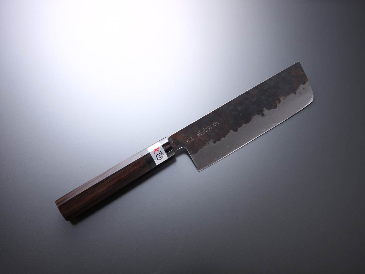 菜切包丁 伝家の宝刀 八角黒檀柄仕様 | 藤原照康刃物工芸