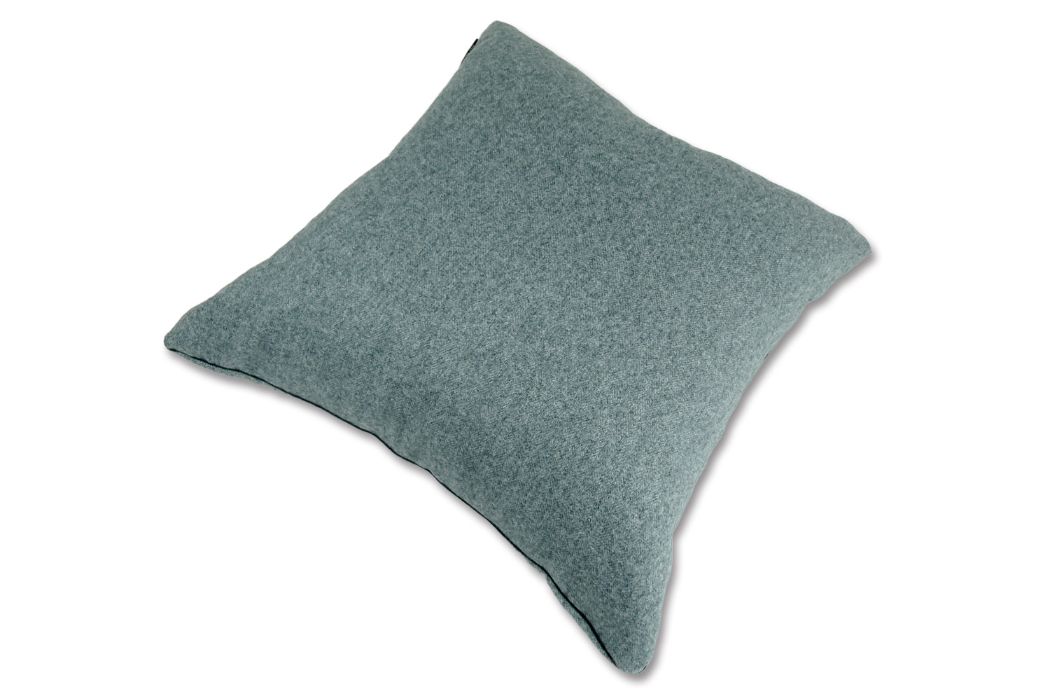 ソフト起毛タッチパイピング付きクッションカバー 正方形 モスグリーン