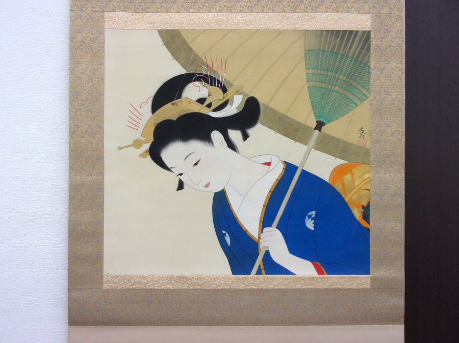 掛軸 加藤晨明 日本画 美人画 の買取実績【長池店/長野県/長野市