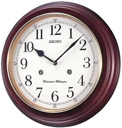 Seiko QXH202ZLH Chiming Traditional Wall Clock - The Clock Depot