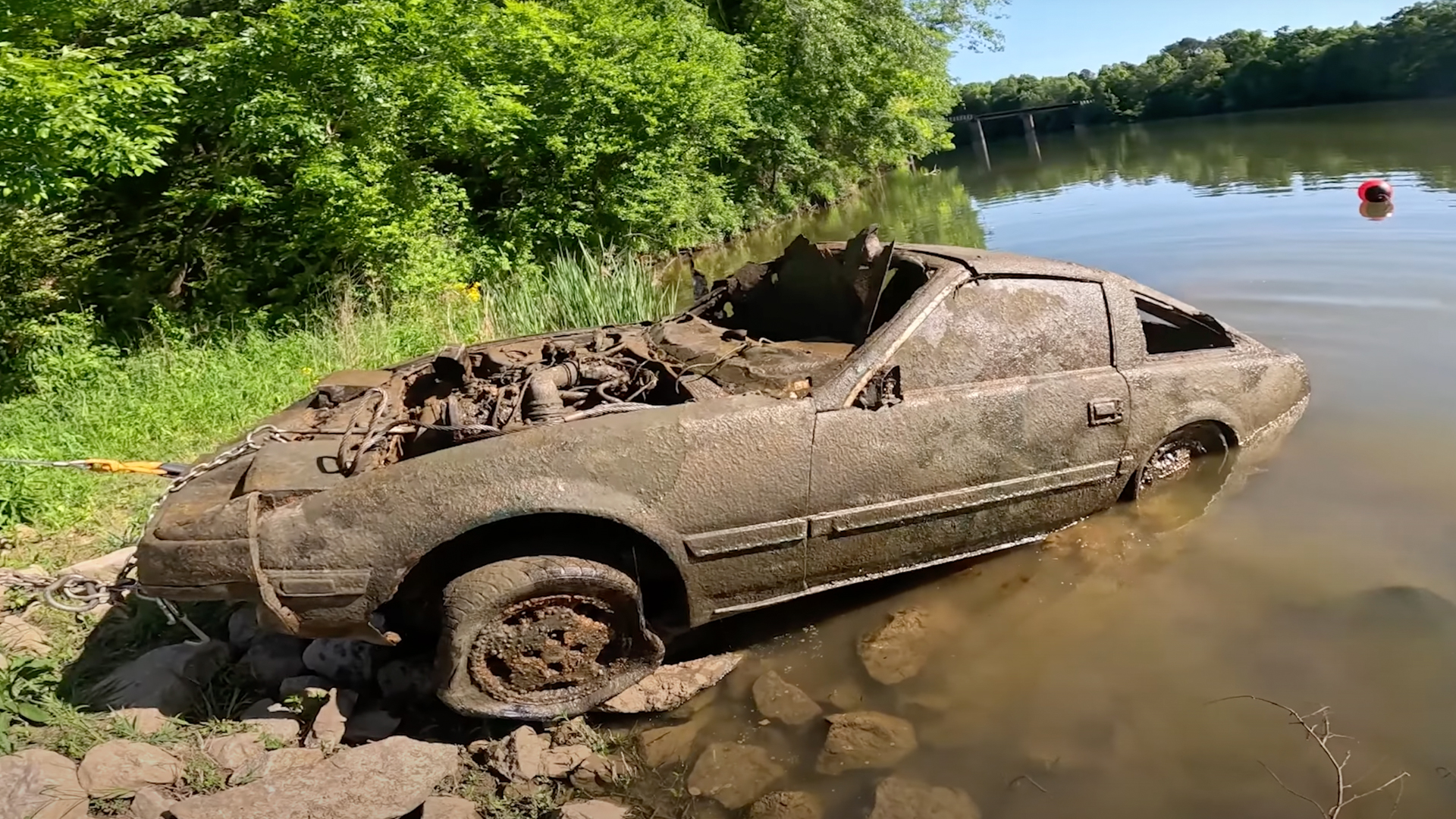 Watch This Nissan 300ZX Crumble as It's Recovered From Decades