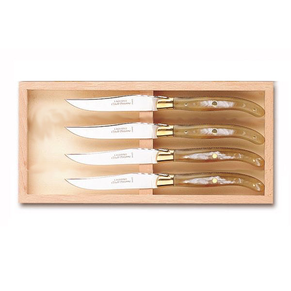 Claude Dozorme Laguiole Steak Knives - Light Horn – The Happy Cook