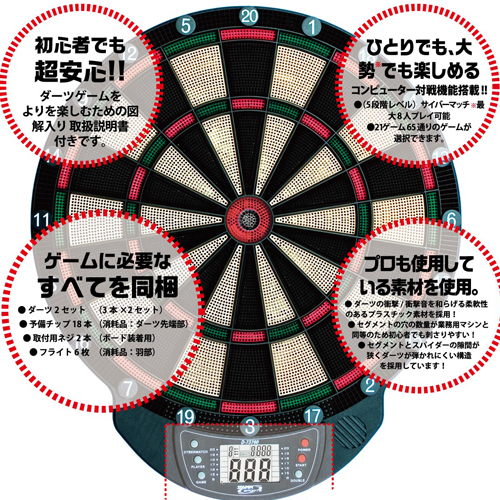ダーツボード D.craft ディークラフト エレクトリックボード501 電子