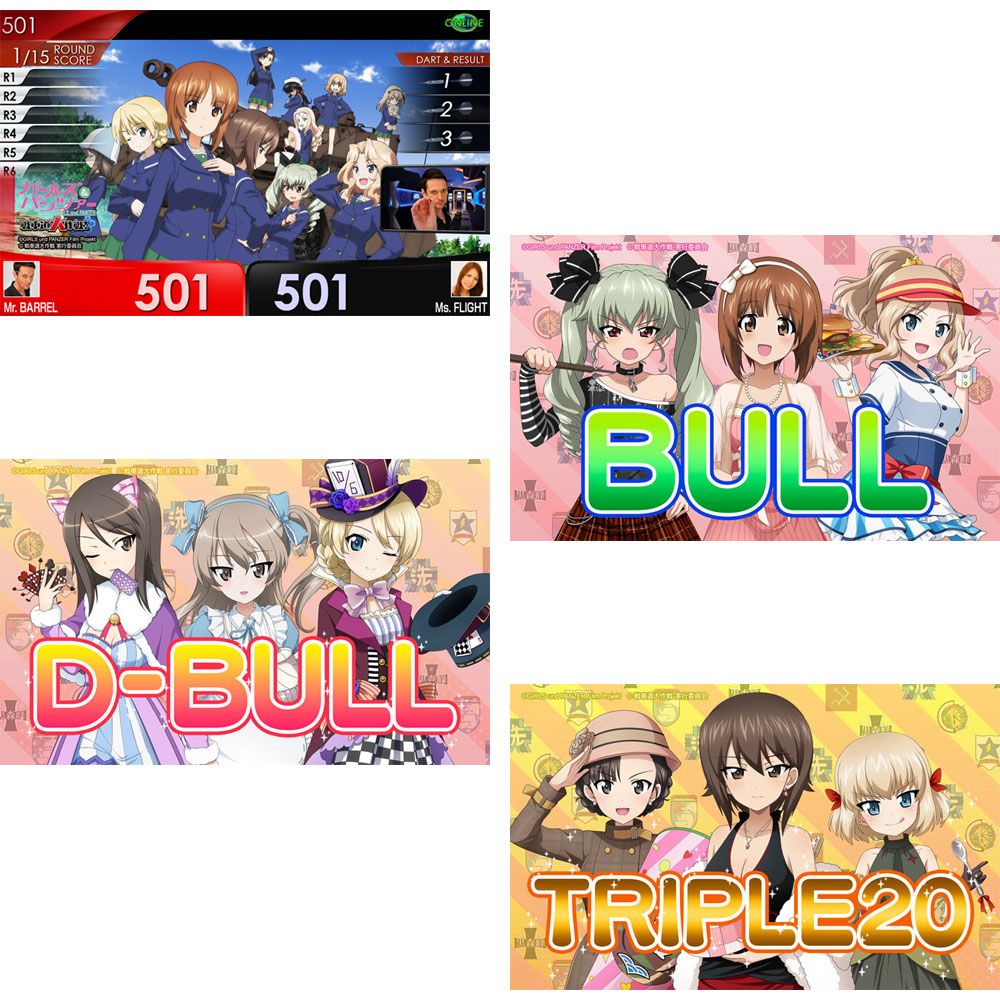 ダーツ セット ガールズ＆パンツァー 戦車道大作戦！ 隊長チーム