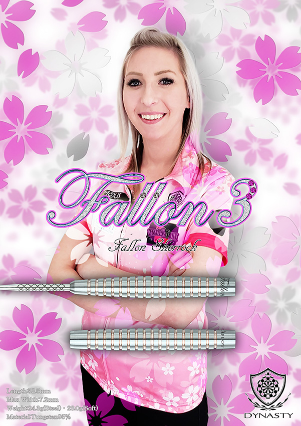 ダーツ バレル DYNASTY Fallon 3 PINK GOLD Fallon Sherrock
