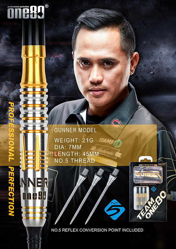 ダーツ バレル スティール ワンエイティー One80 Gunner No.5 STEEL
