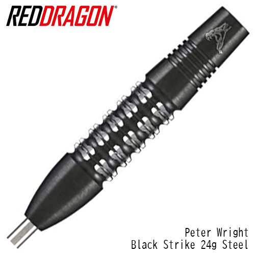 ダーツ バレル RedDragon Peter Wright Black Strike Steel レッド