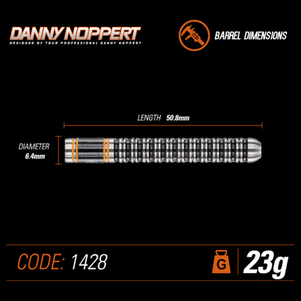 ダーツ バレル Winmau Danny Noppert 90% 23g STEEL ウィンモー ダニー