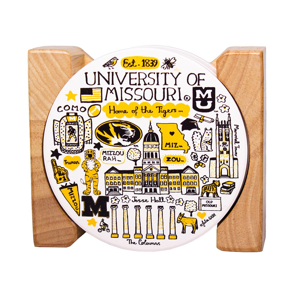 Mizzou Julia Gash Assorted Logo Coasters – Tiger Team Store