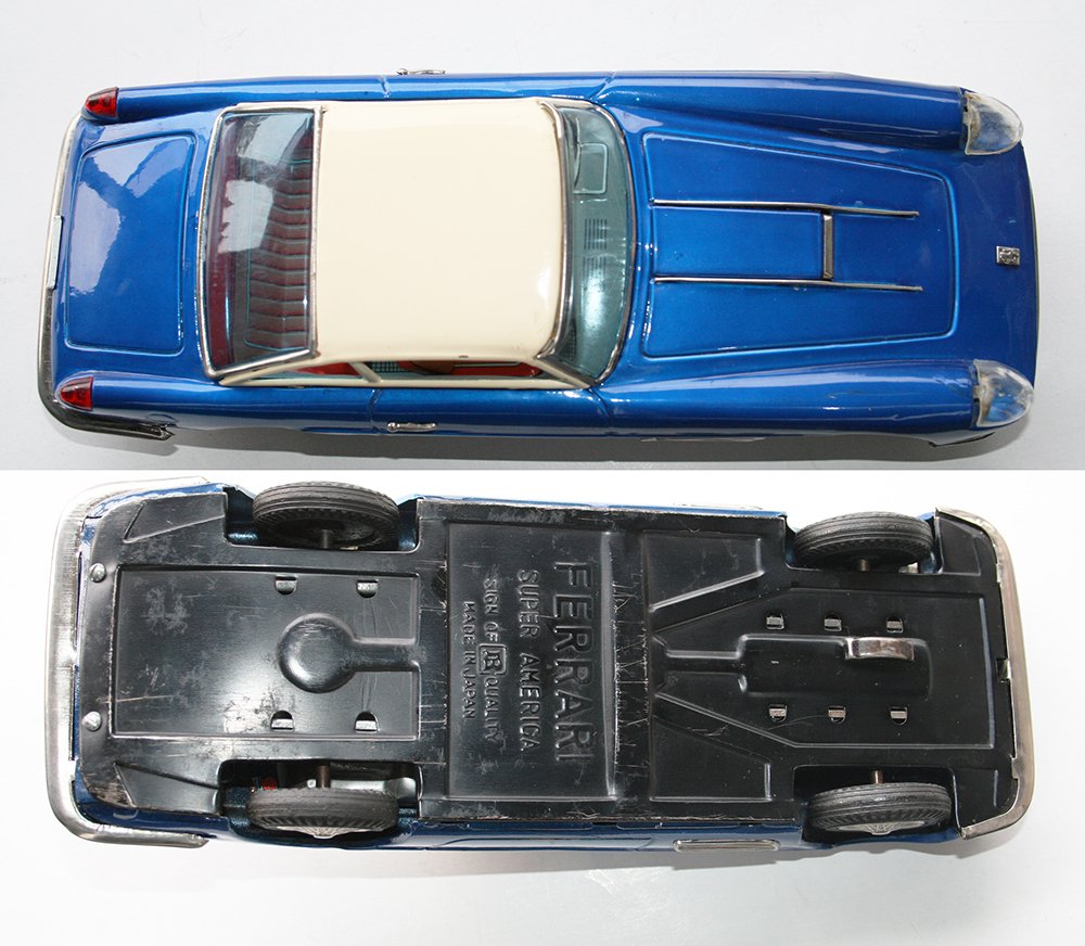 Bandai Japan 60's Ferrari Super America Friction 11.5 inches (29