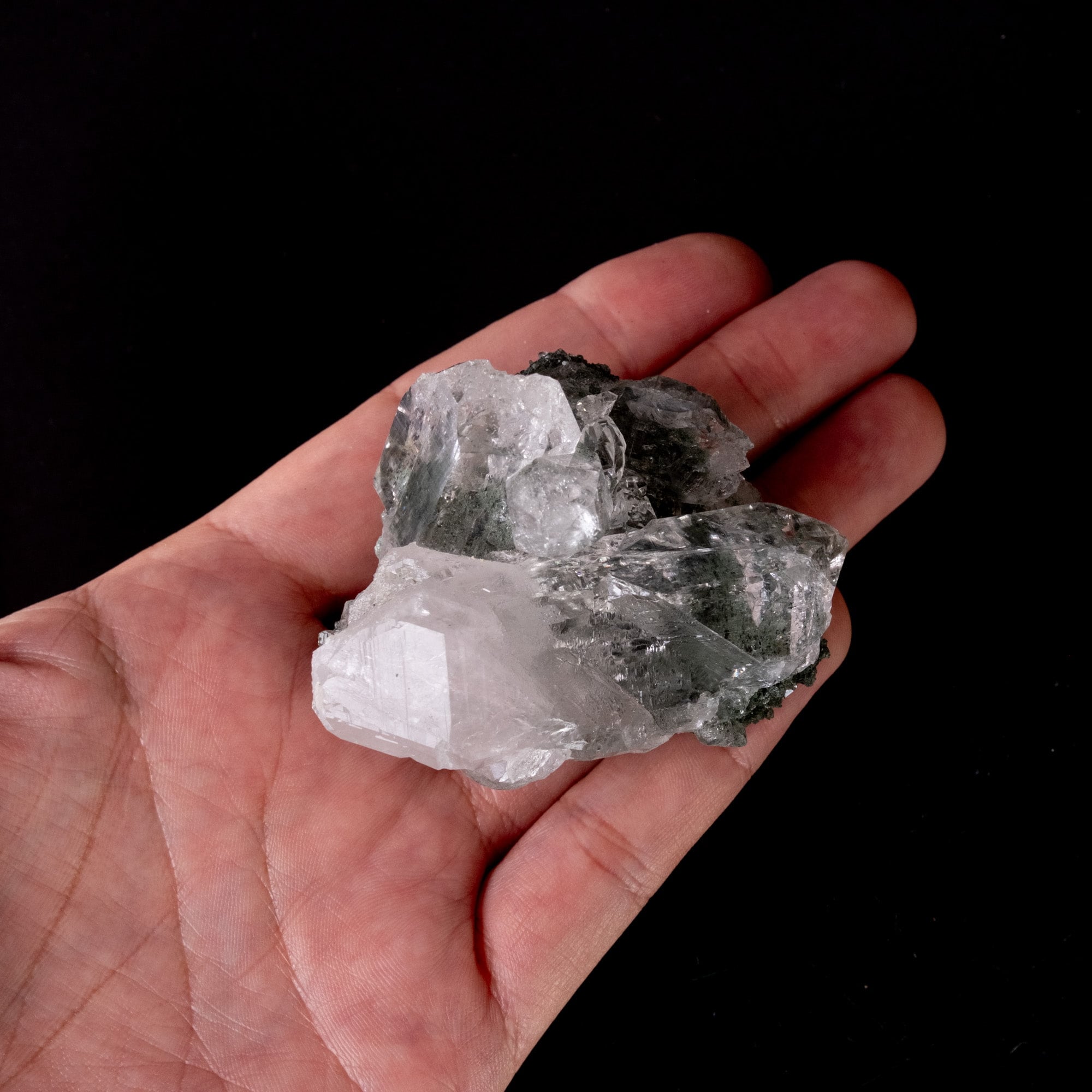 一点物】 ヒマラヤ水晶原石 【 124.5g】ルチル・クローライト・透明度