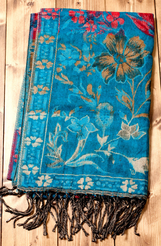 220cm×65cm〕ふんわりインドの伝統唐草柄ストール - その他・アソート