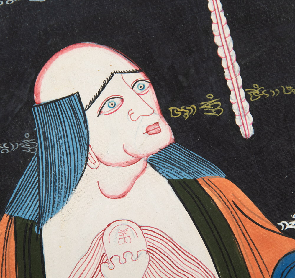 送料無料 タンカ 仏画 マンダラ チベット 〔一点物〕タンカ : インド