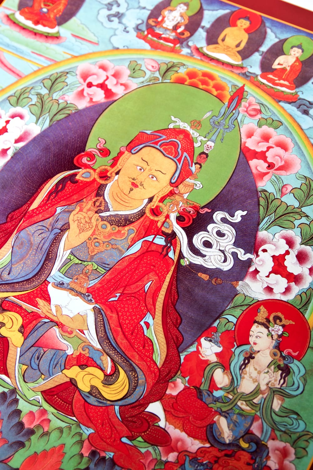 タンカのポスター Guru Rimpoche（チベット仏教開祖） の通販