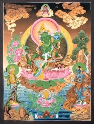 一点物〕タンカ - グリーンターラー[61.5x46cm] の通販[送料無料