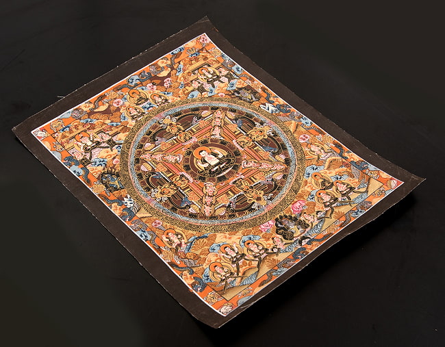 一点物〕タンカ - 金剛法界曼荼羅[29cm x 36cm] の通販[送料無料