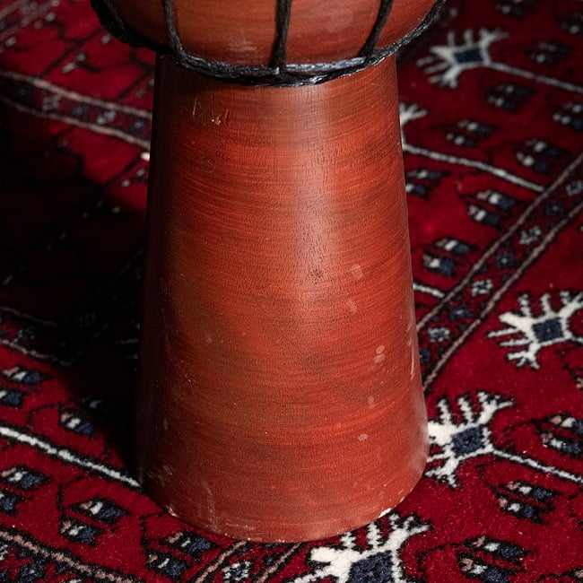 高さ：約40cm〕素朴な木の風合いが魅力 プレーン ジャンベ｜バリ島の