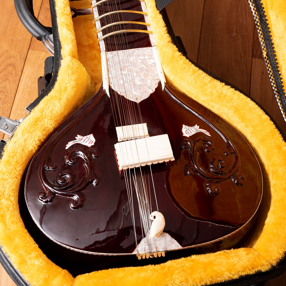 Kanailal＆Sons製】ヴィラヤットカーンスタイル シタールセット