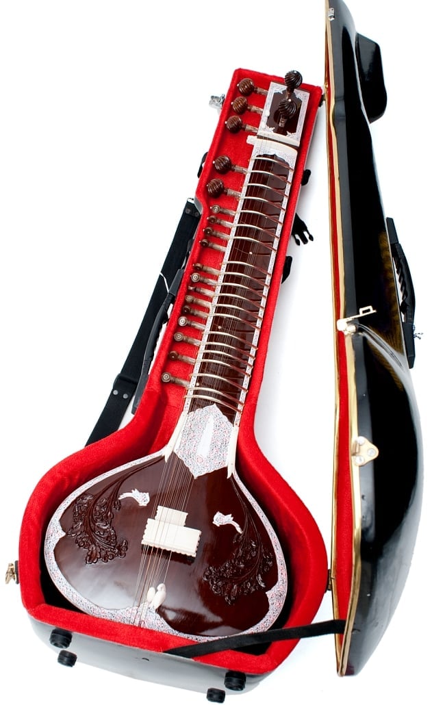 訳あり・インド品質]シタールセット（グラスファイバーケース） の通販