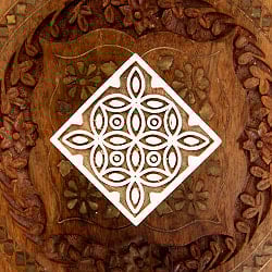 花模様の正方形ウッドブロック-約5.5cm の通販 - TIRAKITA.COM