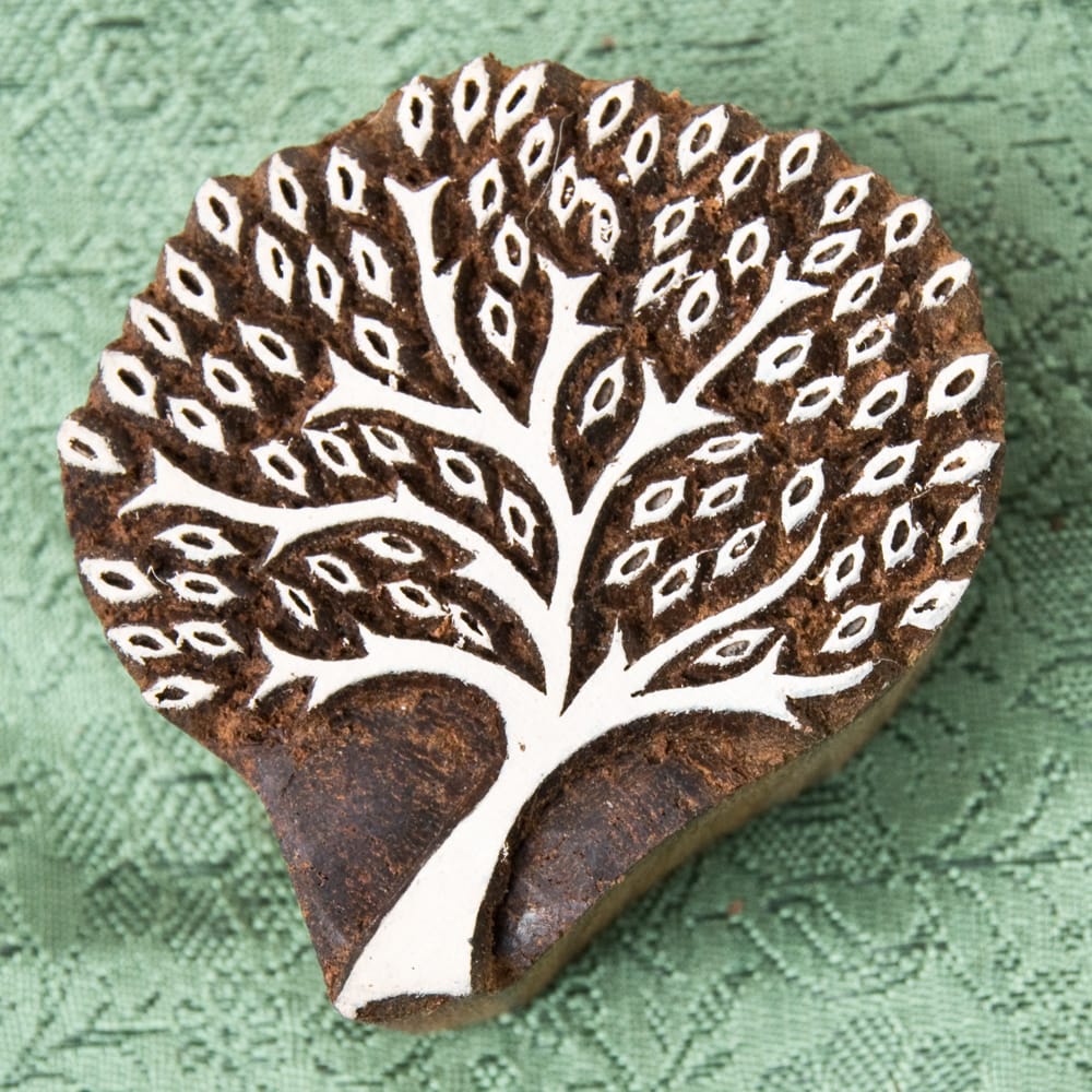 インド伝統の手彫りウッドブロックスタンプ8×6.5cm の通販 - TIRAKITA.COM