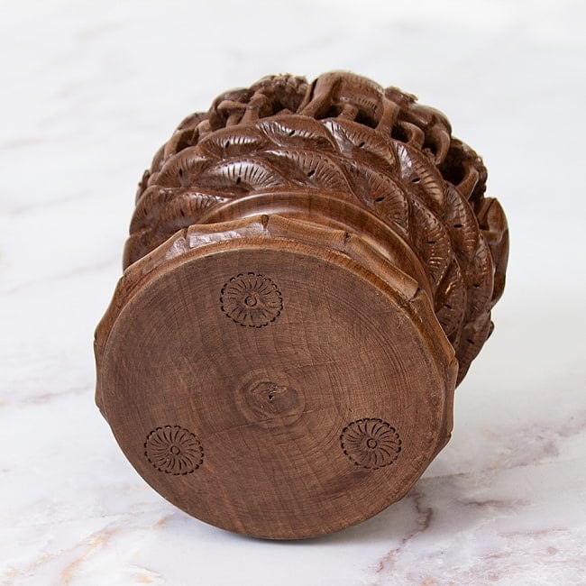 1点もの】カシミールの細密彫刻 スタンディングボックス 高さ22cm程度