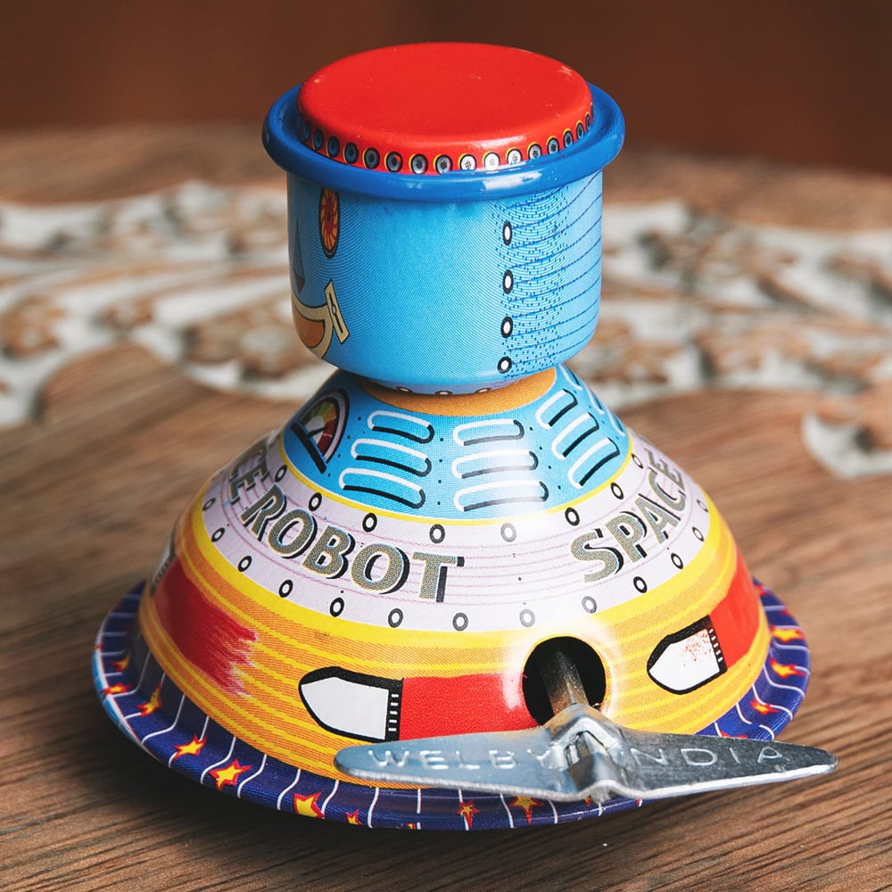 ぜんまい式玩具 ロボット ブリキ ブリキ玩具 ゼンマイ式 クルクル